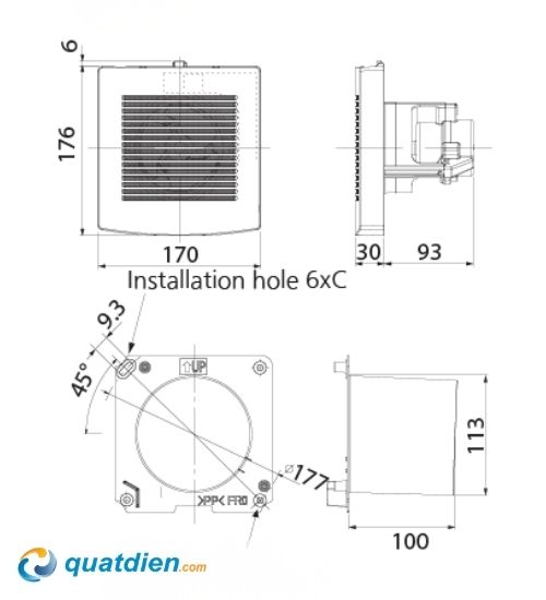 quat-hut-panasonic-V-10EGS2 Quạt hút gắn tường nhà tắm Panasonic FV-10EGS2