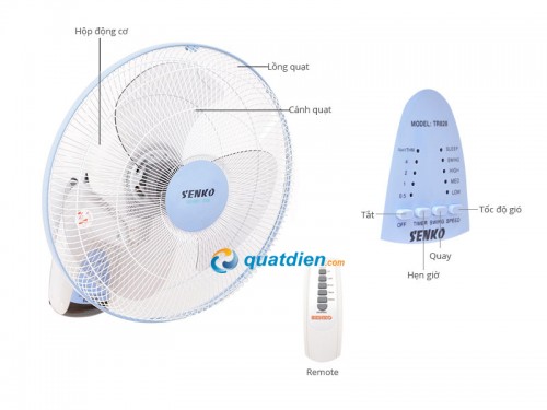 Quạt treo tường Senko TR-828 Quạt treo tường Senko TR-828