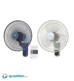 Quạt treo tường Panasonic F-409MG màu trắng ngà và xanh