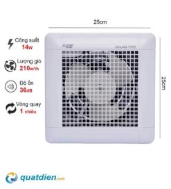 Quạt hút âm trần Mitsubishi EX-15SC6T chính hãng