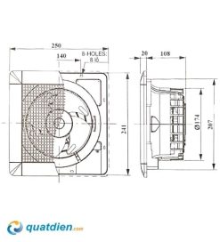 Quạt hút âm trần Mitsubishi EX-15SC6T