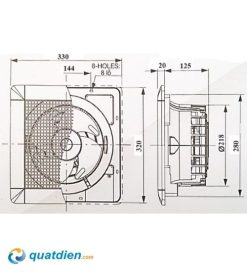 Quạt hút âm trần Mitsubishi EX-20SC5T