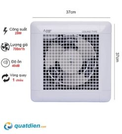 quạt hút âm trần mitsubishi ex-25sc5t/ex-25sc7t