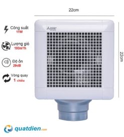 Quạt hút âm trần nối ống gió Mitsubishi VD-10Z4T6