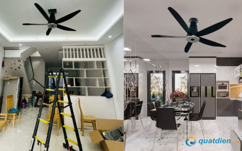 Quạt trần Panasonic 5 cánh F-60XDN thiết kế đẹp, sang