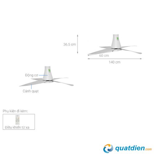 quat-tran-mítubishi-4-canh-12 Thông số quạt trần Mitsubsihi 4 cánh