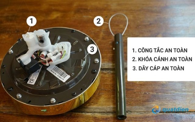 Quạt trần Panasonic F-56NCL - S 3 cánh - Hệ thống an toàn 3 cấp độ