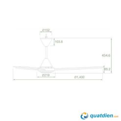 Quạt trần Panasonic F-56NCL - S 3 cánh