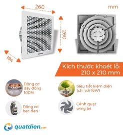 Quạt hút âm trần có ống dẫn Nanoco NCV1520-C