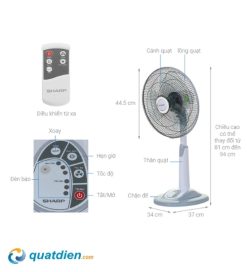Thông số Quạt lửng Sharp PJ-L40RV-LG chính hãng
