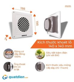 Quạt hút gắn tường mini Nanoco NMV1421