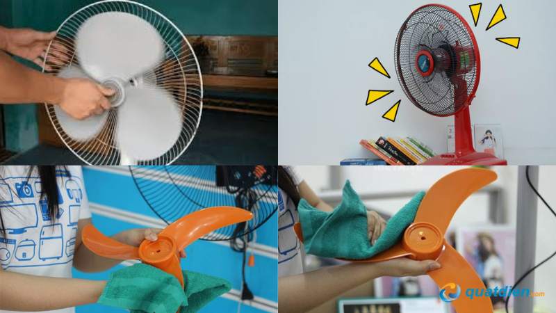Tháo cánh khi quạt quay chậm dù chỉnh gió cao