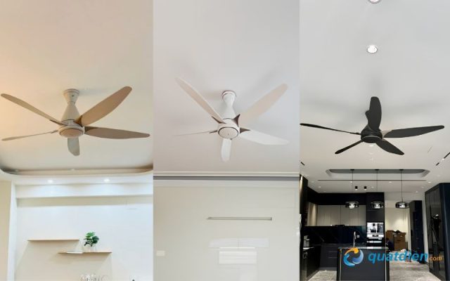 Quạt trần Panasonic F-60GDS 5 cánh có 3 màu gồm beige, trắng và nâu