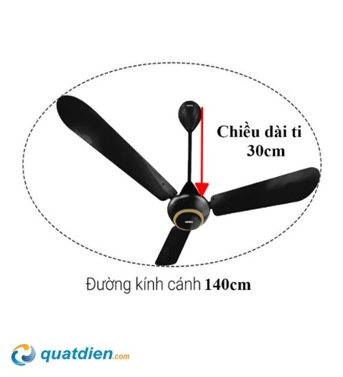 Quạt trần Nanoco 3 cánh NCF5631-K-2