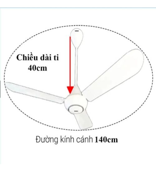 Quạt trần Nanoco 3 cánh NCF5631-W-2