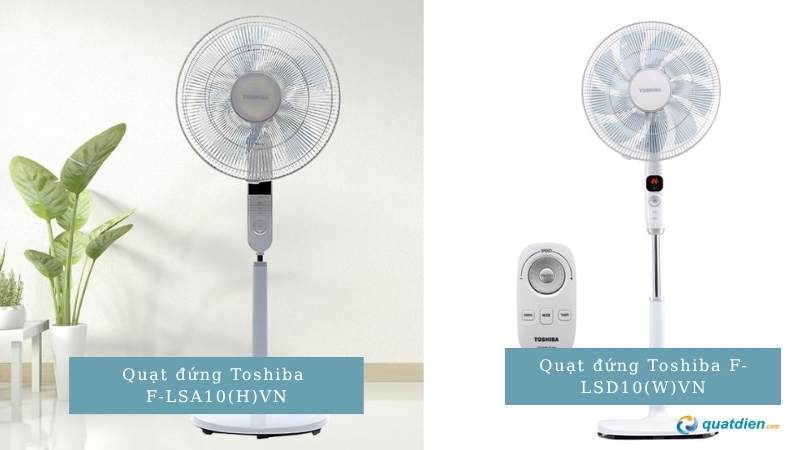 Quạt đứng Toshiba tiết kiệm điện, gió mạnh mát sâu.