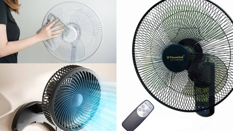 Làm mát không gian, quạt treo tường tiện nghi.