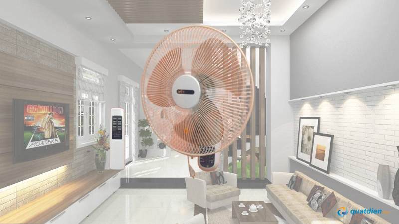 Quạt gắn tường Mỹ Phong có Remote MP 16RMII