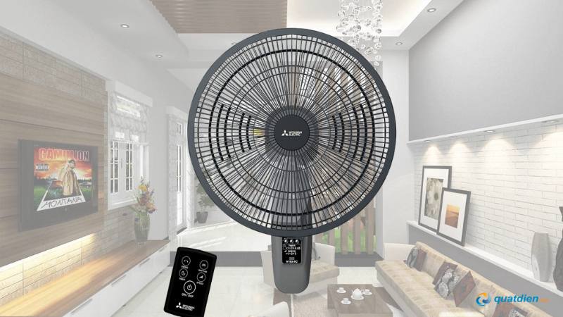 Quạt treo tường Mitsubishi W16A-RC Xám