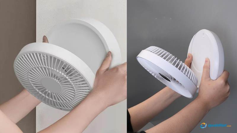 Quạt mini treo tường dễ tháo rời, vệ sinh nhanh chóng và thuận tiện.