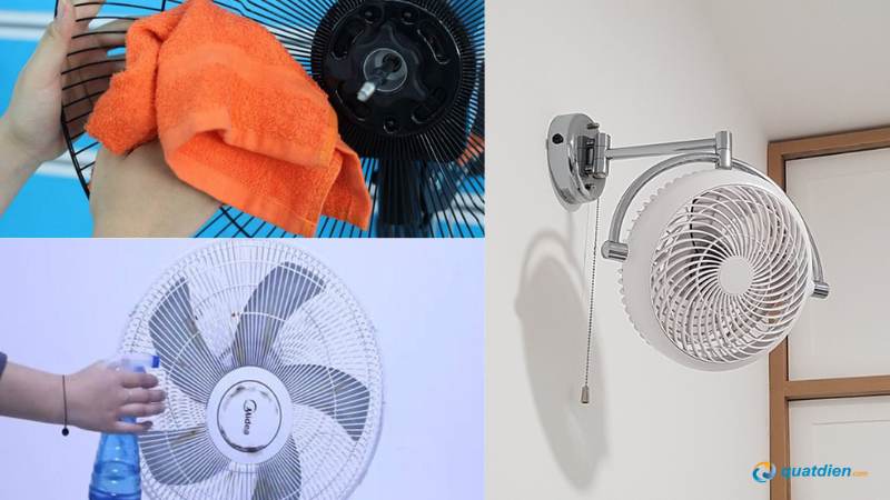 Kiểm tra dây điện và công tắc thường xuyên cho quạt mini