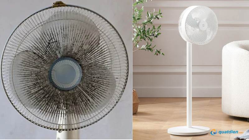 Quạt cũ hao điện do linh kiện mòn