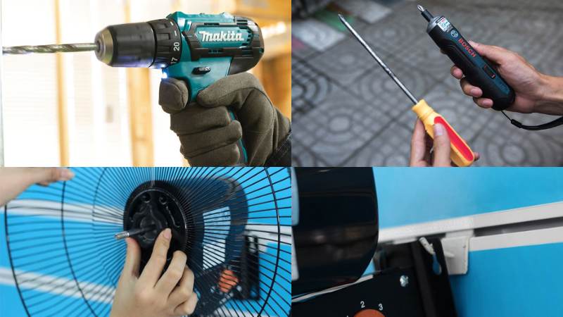 Dụng cụ cần thiết để bắt đầu lắp quạt treo tường an toàn