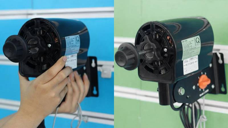 Cố định đầu quạt lên tường, đảm bảo an toàn khi lắp đặt.