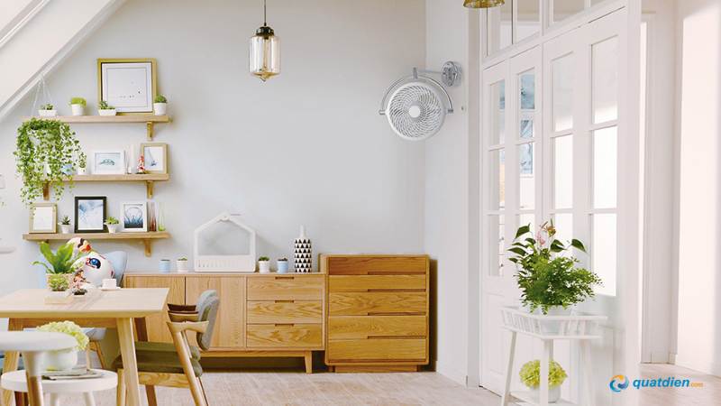 Treo quạt ở độ cao 2,5–2,7m