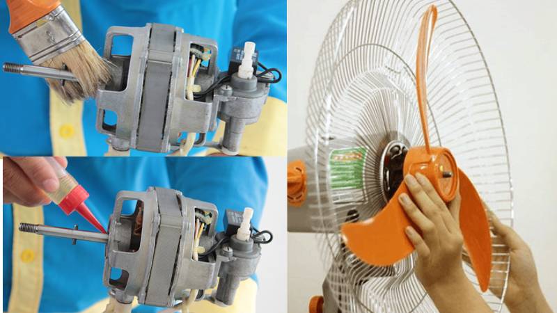 Tra dầu máy vào trục quay để bôi trơn linh kiện