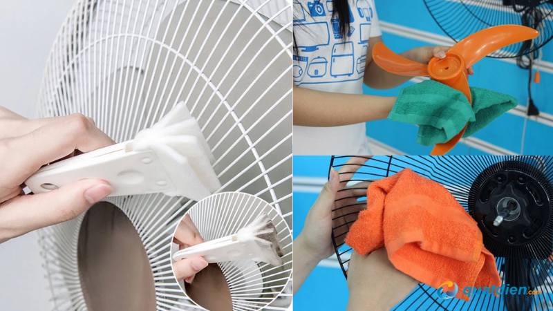 Quét bụi trong khe thông gió bằng chổi mềm