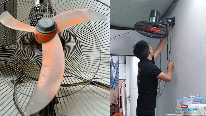 Bụi tích tụ khiến quạt giảm gió và dễ nóng