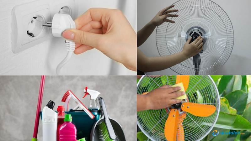 Lưu ý an toàn khi vệ sinh quạt treo tường