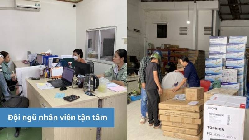 Đội ngũ nhân viên chuyên nghiệp hỗ trợ nhiệt tình đến khách hàng