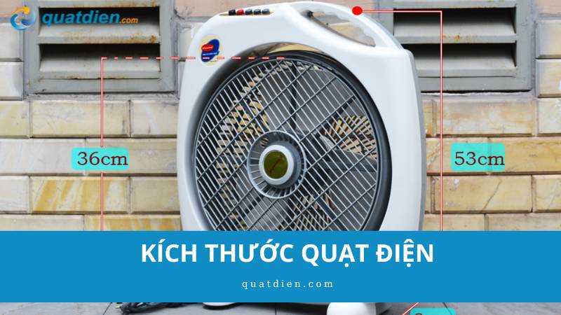 Kích thước quạt điện