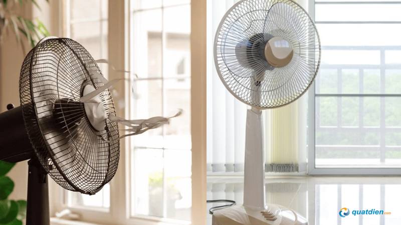 Hướng quạt về cửa sổ giúp lưu thông không khí