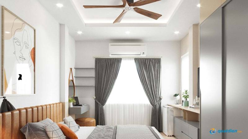 Quạt trần tạo luồng gió mát tự nhiên và lan tỏa đều phòng