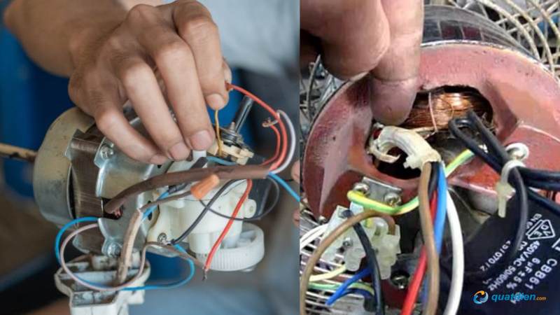 Kiểm tra tụ điện khi quạt rung nhưng không chạy