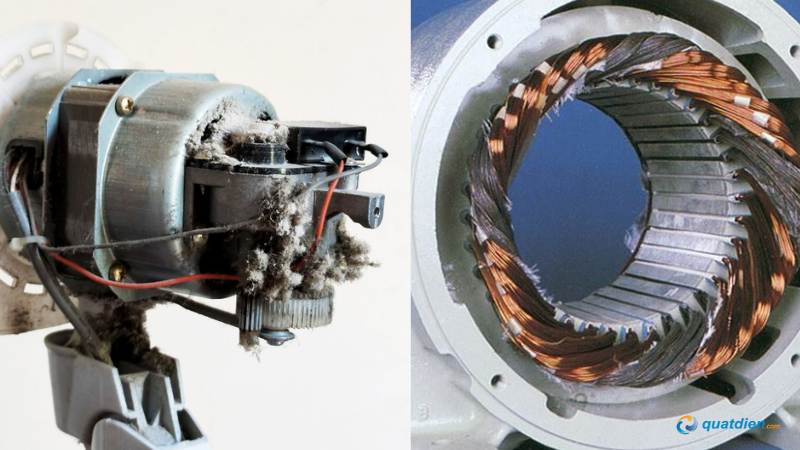 Trục khô dầu làm quạt khó khởi động
