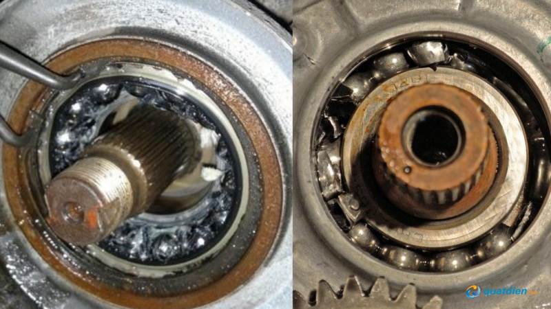 Vòng bi mòn khiến quạt khó khởi động