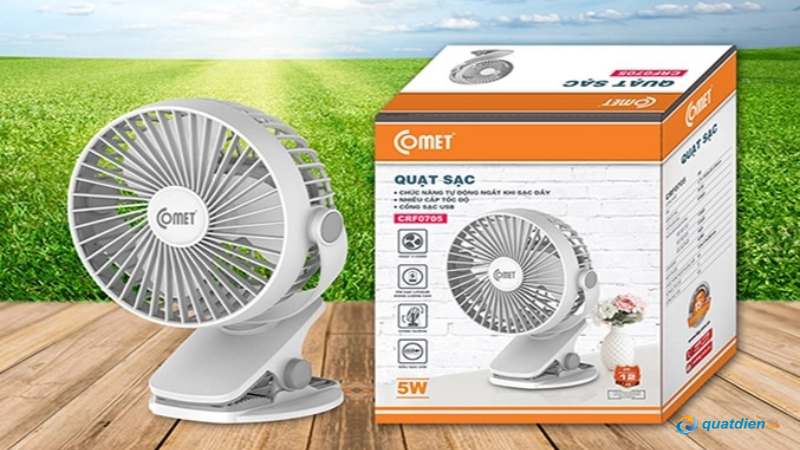 Quạt tích điện mini Comet CRF0705 – BL (Xanh)