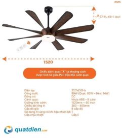 Quạt trần Nanoco NCFD6089L có đèn led