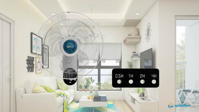 Quạt treo tường AC có nhiều chế độ điều khiển tiện lợi