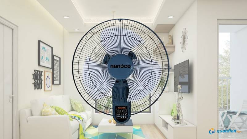 Quạt treo tường Nanoco NWF1612RC-BL