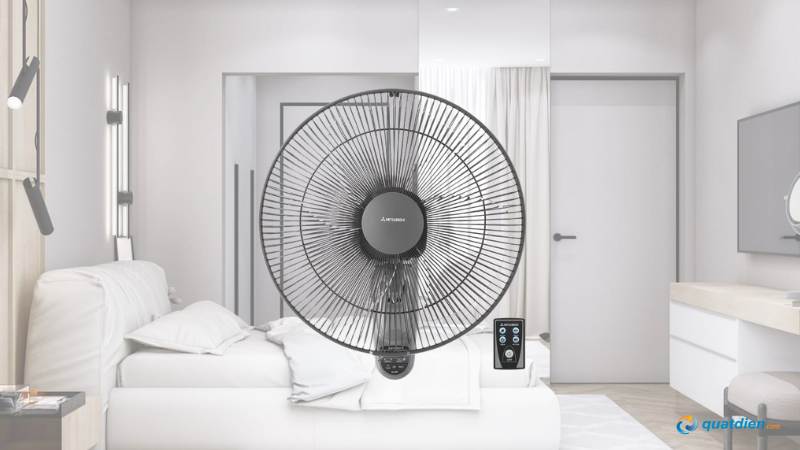 Quạt treo tường Mitsubishi W16A-RC Xám