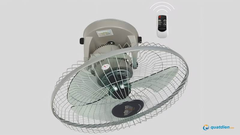 Quạt đảo trần thiết kế gọn nhẹ, an toàn khi sử dụng