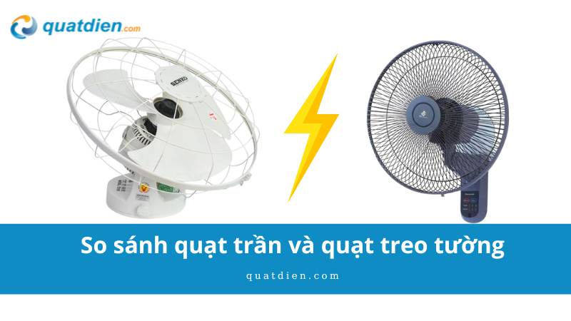 So sánh quạt trần và quạt treo tường