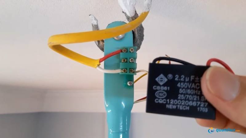 Tụ điện tạo lực xoay giúp quạt khởi động dễ dàng