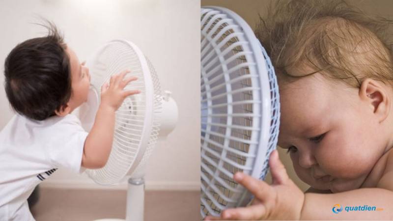 Tránh bật quạt suốt đêm khi bé ngủ