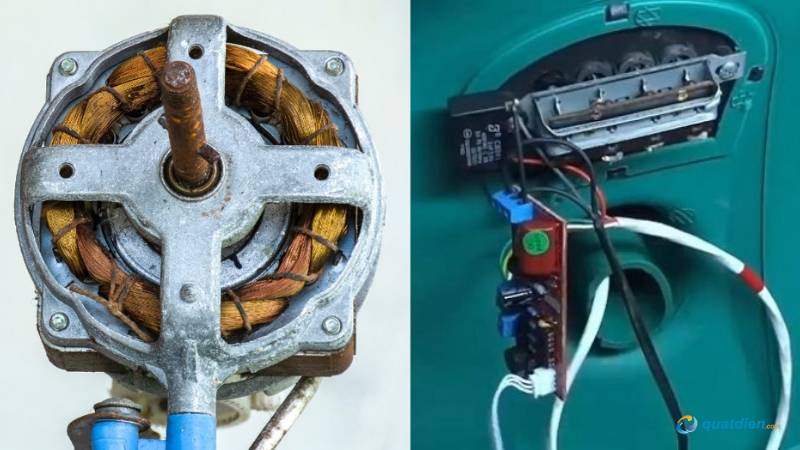 Dấu hiệu quạt bị kẹt trục khiến cánh không quay dù đã bật nguồn